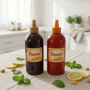 Factory Sale FDA 500ml 750ml 1000ml Sauce <strong>Squeeze</strong> <strong>Bottle</strong> Matte Soft Touch Plastic <strong>Bottle</strong> Custom Sauce <strong>Bottle</strong> for Peanut Butter - Product Image 4