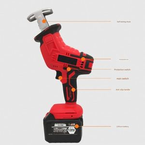 Scie alternative électrique puissante pour le bois, machine à scier à ruban filaire avec système de tension mécanique, moteur et engrenages inclus - Product Image 3