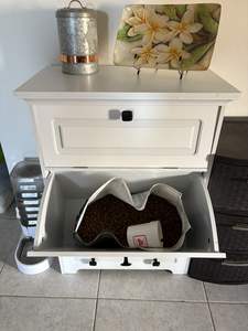 Suporte Elevado de Madeira para Tigelas de Cães com Armário de Armazenamento de Ração, Estação de Alimentação para Cães e Gatos - Product Image 5