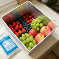 Boîtes en carton personnalisées avec logo, pour poissons, légumes, boîtes en carton ondulé isolées pour le transport d'aliments congelés