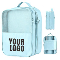 Sac à chaussures de luxe Qetesh avec fermeture éclair, résistant à l'eau, poche pour chaussures de tennis, pochette de rangement quotidienne pour les voyages, convient à 3 paires de chaussures