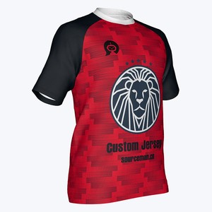 Maillots de football surdimensionnés personnalisables en coton avec logo pour homme - Product Image 3