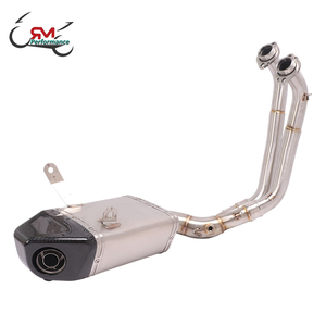 Para Yamaha MT-<span class=keywords><strong>07</strong></span> MT07 hasta <span class=keywords><strong>2022</strong></span> sistema de escape de la motocicleta Fondo Header mediados enlace de deslizamiento en silenciadores de acero inoxidable - Product Image 1