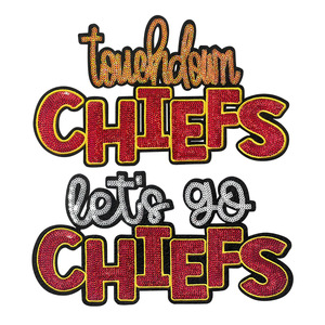 Parche Bordado de Chenilla con Lentejuelas Termoadhesivo de 28cm/11 Pulgadas, Diseño <span class=keywords><strong>49ERS</strong></span> Let's Go Cowboy, para Camisetas y Sudaderas - Product Image 2