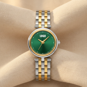 Montre Femme 2026 de Luxe Vintage à Mouvement Quartz Chenlong, <span class=keywords><strong>Bracelet</strong></span> Charme, Étanche 3 ATM, Cadran en Verre, 24mm, <span class=keywords><strong>Or</strong></span> et Argent - Product Image 1
