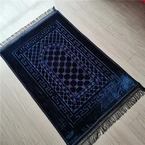 Novo design grosso e macio tapete de oração muçulmano