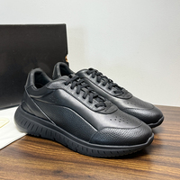 Chaussures de sport décontractées pour hommes en cuir pleine fleur de luxe, semelle antidérapante absorbant les chocs, chaussures de marche quotidiennes de haute qualité pour le travail