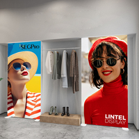 Linteau Portable Stand De Vente Tissu Boîte À Lumière Led Publicité Tension Tissu Led Boîte À Lumière Salon Affichage Seg Lightbox