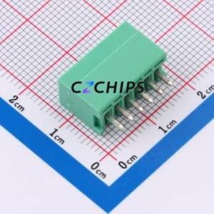 MX2EDGV-2.5-06P-GN01-Cu-A Plug-in Terminal Block Through hole,P=2.5mm Connector Board-to-Board / Socket Closed 1x6P 2.5mm Green - Product Image 2