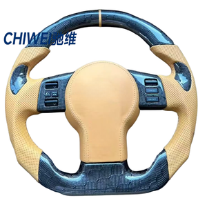 Volant en cuir perforé en fibre de carbone noir forgé LED Offre Spéciale pour Nissan 350Z 370Z pour <span class=keywords><strong>Infiniti</strong></span> FX35 - Product Image 5