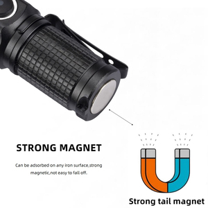 Lampe torche de voyage portable de poche à 3 LED lumineuses rechargeables avec double fixation et clip magnétique pour chapeau - Product Image 5