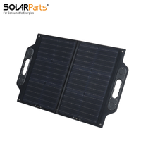 Chargeur solaire pliable 50W avec double port USB Panneau solaire intégré mono résistant aux intempéries