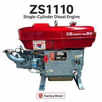 Mesin Diesel Zs1100 Zs1105 Zs1110 Zs1115 Zs1125 Zs1130 yang Tangguh, Mesin Silinder Tunggal, Mesin Pertanian untuk Traktor Pertanian