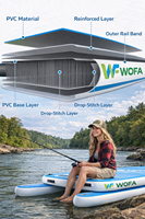 Plateforme flottante gonflable WBROBE (Matériau : Aucun) Fabriquée en [Lieu de fabrication non indiqué] pour la pêche en eau, le yoga et l'utilisation en mer