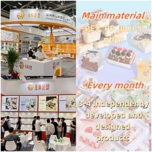 Tùy chỉnh vuông Takeaway Burger Hộp bao bì cao rõ ràng Nắp nhựa chống sương mù Hộp bao bì hộp bánh nhỏ Hộp đựng thẻ Trắng - Product Image 5
