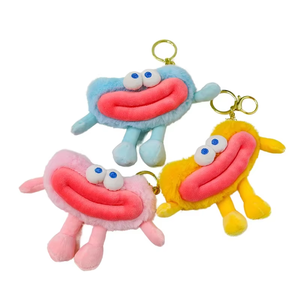 Divertido Llavero de Peluche de Dibujos Animados de 10 cm, Muñeco de Peluche Suave de Algodón para Organización de Llaves, Juguete Organizador de Llaves con Boca Grande - Product Image 6