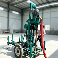 Foreuse rotative de 120 m pour puits et mines, petite foreuse équipée d'une pompe à boue pour le forage de roches et de sols