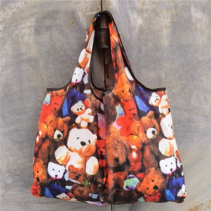 Sac de voyage pliable surdimensionné <span class=keywords><strong>en</strong></span> nylon imperméable, motif dessin animé japonais, grand format, écologique, pour le shopping et le rangement - Product Image 5