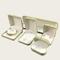 Boîte à bijoux de luxe en velours bleu avec boutons dorés, formes carrées, rectangulaires et ovales, pour double bague, boucles d'oreilles, pendentif, bracelet, boîte cadeau