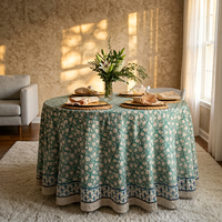 Nappe 100% coton 60x60 pouces, impression indienne au bloc, pour mariages, printemps/été