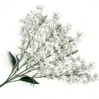 Orchidée artificielle en soie faite à la main à 5 tiges, Oncidium dansant, pour décorations de mariage, d'hôtel et de maison