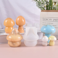 DM875 3D-Aromatherapie-Kerzenformen Pilzform DIY-Gipspilz-Silikon-Harzform für Heimdekoration