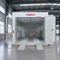 Cabine de peinture électrique robuste 53 kW à prix d'usine 80 ° Cabine de peinture automobile C Baking Car fiable avec éclairage 1000 lux, lumières supérieures et latérales
