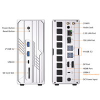Mini PC Estación de Trabajo con IA, AMD Ryzen AI Max+ 395, Radeon 8060S 16C/32T, 128GB LPDDR5X, 4x PCIe 4.0 SSD, 10G+2.5G LAN, Ordenador OpenClaw