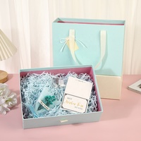 Boîte cadeau avec poignée en ruban, logo imprimé personnalisé, boîte en papier spéciale pour vêtements, bijoux, emballage cadeau