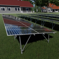 Système solaire photovoltaïque agricole à montage au sol en silicium monocristallin pour usage domestique