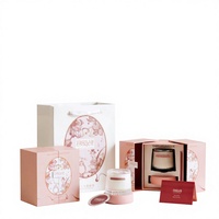 Boîte/Sac d'emballage de bougie parfumée rose haut de gamme, recyclable, élégante, luxueuse, romantique, avec logo personnalisé, taille sur mesure, 1 pièce