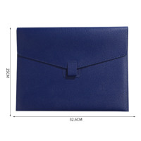 Tas File A4 Kulit PU Logo Kustom, Organizer Dokumen Bisnis, Folder File Bermotif Lembaran Kantor Multi-warna