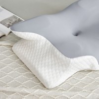 Oreiller cervical ergonomique en mousse à mémoire de forme Long Butterfly à rebond lent pour la protection de la colonne cervicale, idéal pour les dormeurs sur le côté et sur le dos