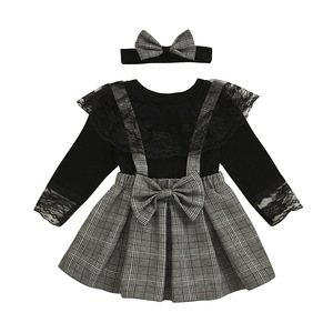 2025 Spring Girls' <strong>Clothing</strong> Sets Lace Top + Sunspender Skirts 2 Piece <strong>Cute</strong> Baby Girl <strong>Clothing</strong> Sets - Product Image 2