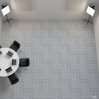 Teppichfliesen für Heim & Gewerbe, Polypropylen-Vliesrücken, Modulares Bodenbelag mit Geometrischem Muster, Gepolstert für Hotels