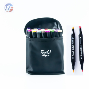 Ensemble de stylos marqueurs personnalisés avec 168 120 <span class=keywords><strong>80</strong></span> 60 48 36 24 couleurs Pointe plate pinceau 30 mm Largeur d'écriture Encre à l'<span class=keywords><strong>alcool</strong></span> <span class=keywords><strong>Feutre</strong></span> pour le marquage artistique sur tissu - Product Image 1