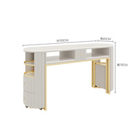 Table et chaise pour ongles Table de manucure et poste de travail beauté populaires pour salon de manucure à usage simple et double