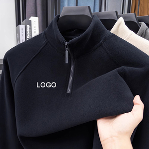 Giacca in Pile Polare da Uomo Personalizzata con Ricamo, Mezza Zip e Collo Alto, Felpa Invernale con Zip a Quarto - Product Image 4