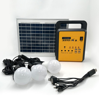 Système d'énergie solaire LED 10W IP54 en ABS pour usage domestique, garantie de 2 ans, générateur multifonction, lanterne de camping, certifié RoHS CE