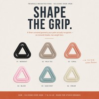 Haltère triangulaire ergonomique antidérapant en fonte massif avec revêtement en silicone personnalisé pour le yoga et le Pilates