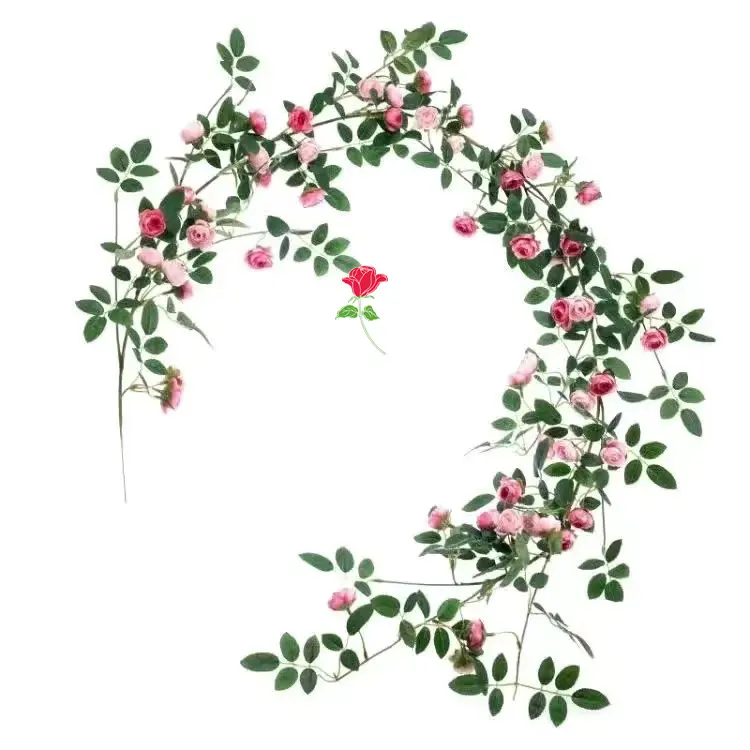 QSLH-F276-2023 hot sales artificial rose garland for wedding decoration silk rose flowers Garland For wedding and home decor