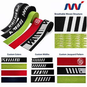 Ceintures élastiques personnalisées GRS avec logo, en nylon et élasthanne écologiques, imprimées jacquard, confortables, pour sous-vêtements - Product Image 3