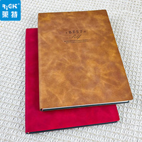 Carnet de notes en cuir PU premium 210 mm * 148 mm (A5) pour réunions d'affaires, bureau et cadeau