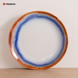 Luxury Ceramic 16-Piece Customized Color Reactive Glaze OEM/ODM <b>Stoneware</b> <b>Dinnerware</b> <b>Set</b> Eco-Friendly Durable American Style - Product Image 4