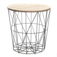 Ensemble de 3 tables basses en métal noir mat pour salon