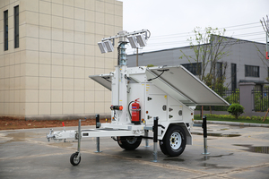 Torre de Iluminación Telescópica Hidráulica de 9 m, Remolque Móvil con Energía Solar para Construcción - Product Image 3