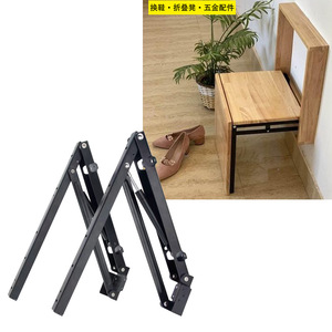 เก้าอี้พับเปลี่ยนรองเท้าติดผนัง Xiduo อุปกรณ์เสริมโลหะประหยัดพื้นที่ - Product Image 5