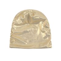 Turban unisexe en satin extensible à effet métallique, style indien, broderie machine, polyester/coton, printemps/automne