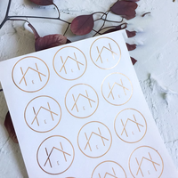 Logo en vinyle personnalisé feuille d'or estampage à chaud étanche à l'huile mat logo autocollant de luxe autocollant d'emballage personnalisé étiquette de parfum