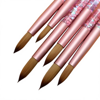 Fournisseur professionnel de produits pour ongles : Gel UV importé pour nail art, avec paillettes roses, gel de peinture à manche huilé, liner de dessin et pinceau en poils de Kolinsky